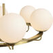 Eliora LED White / Brass Chandelier Ceiling Light
